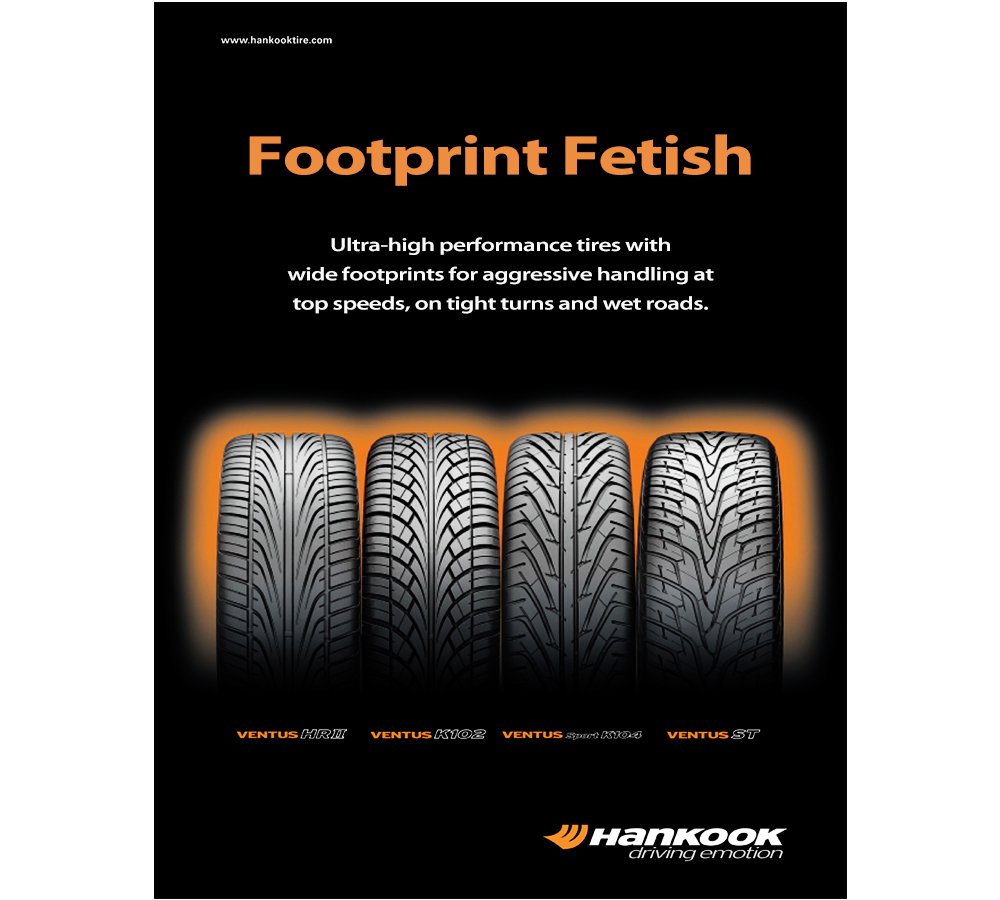 Footprint Fetish Ad for Hankook Tire